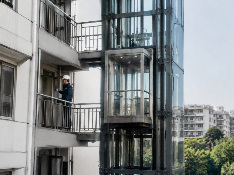 宜昌旧楼加建观光电梯